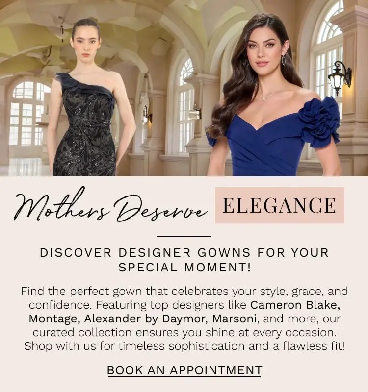 Top mothers designers at Dublin Formals. Find your dream mother of the wedding gown.